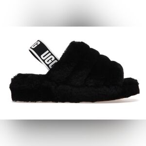 UGG AUSTRALIA FLUFF YEAH SLIDE BLACK US SIZE 8 NEW IN BOX